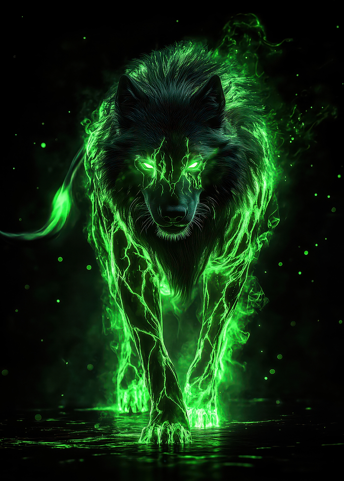 Emerald Spirit Wolf