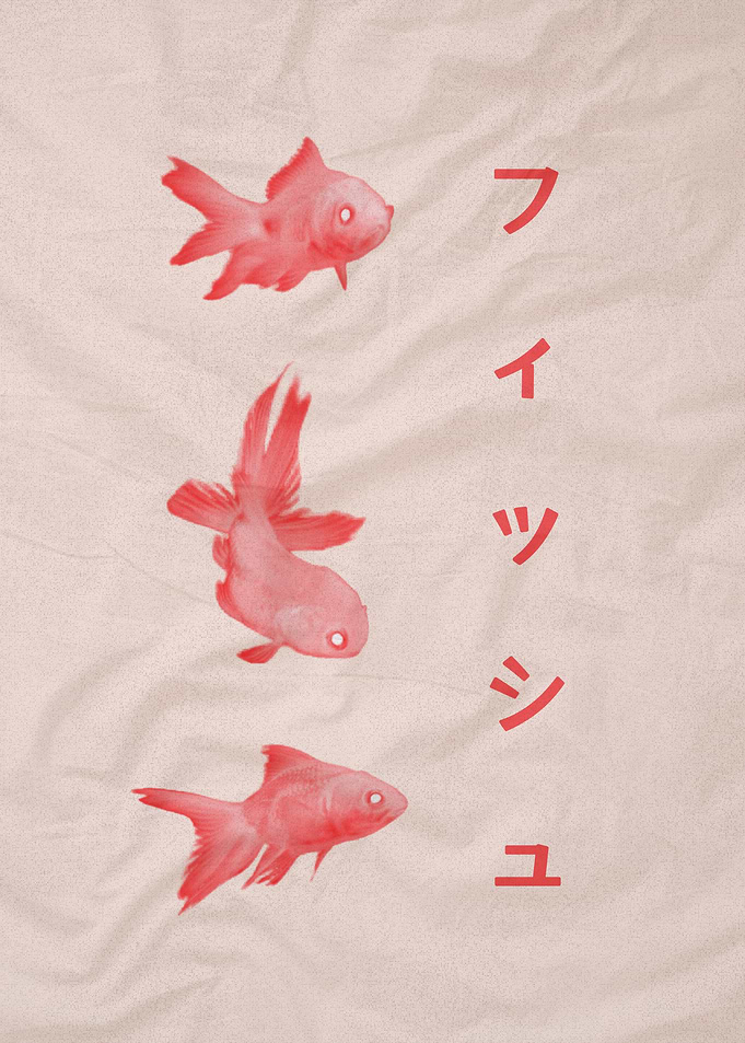 Red Fish on Fabric