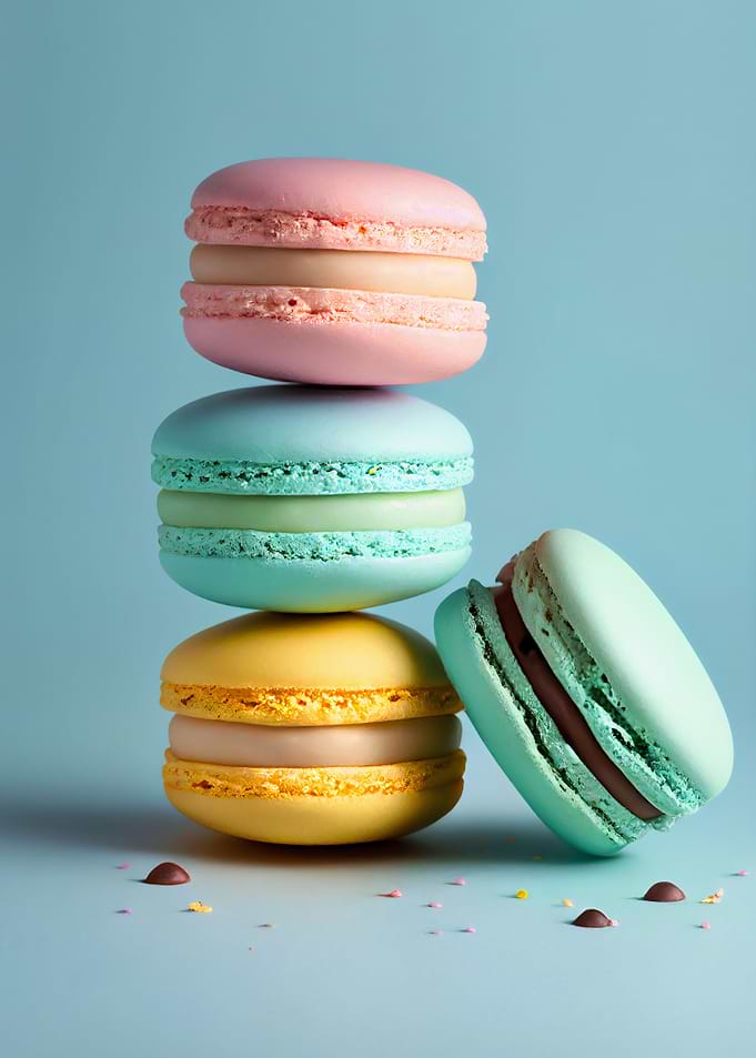 Pastel Macarons Stack