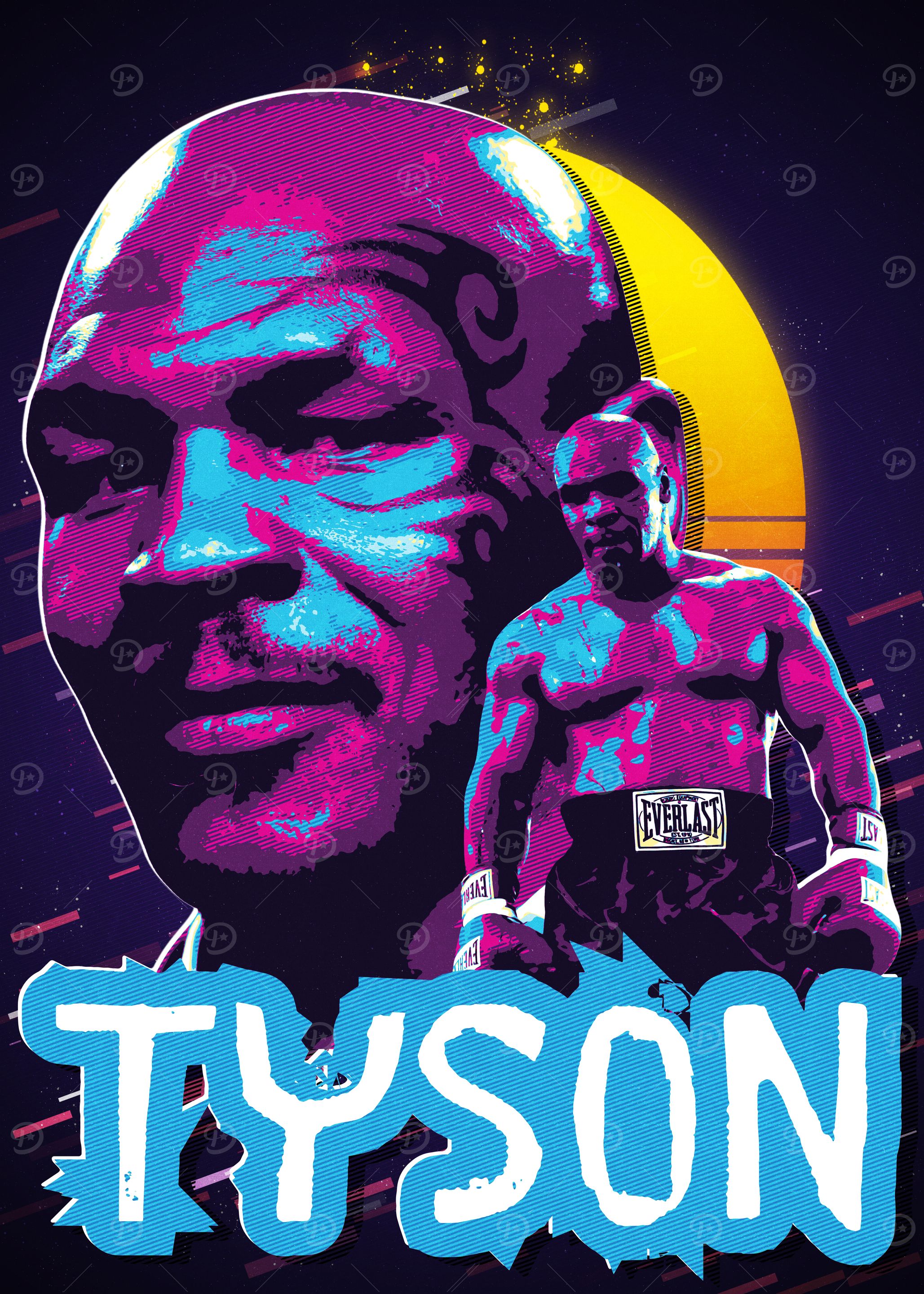 Mike Tyson Retro Poster
