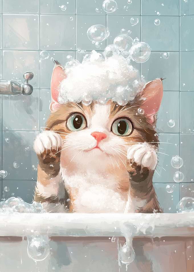 Cat Bath Time