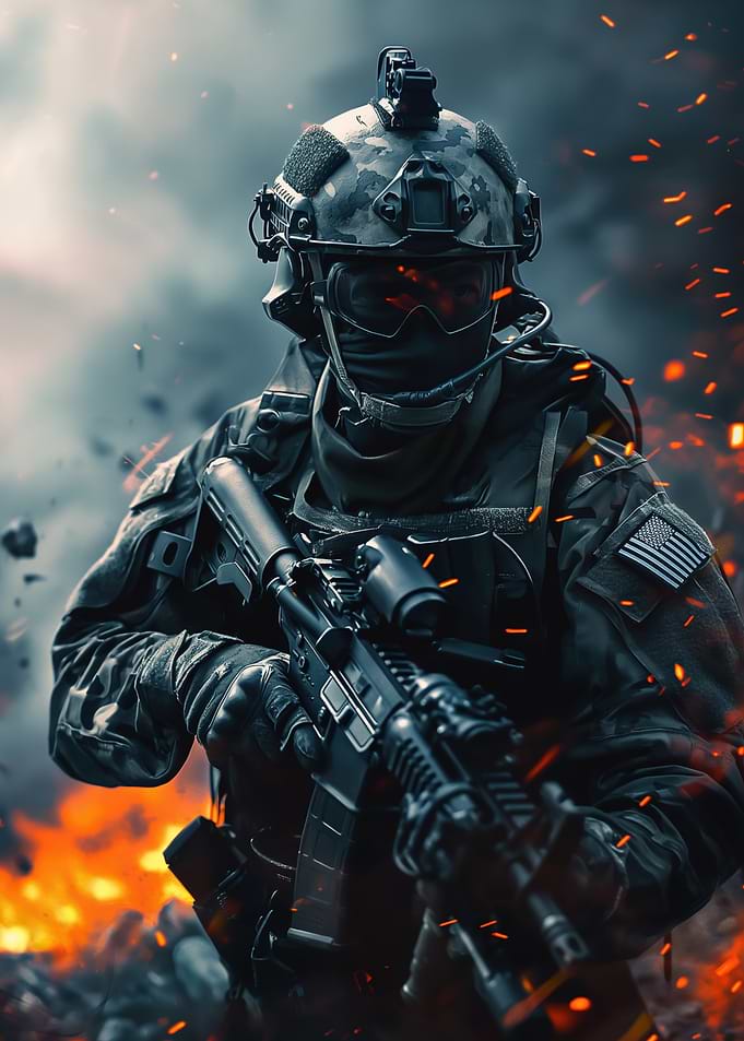 Military Soldier in Action