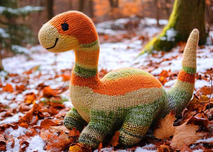 Knitted Dinosaur Toy