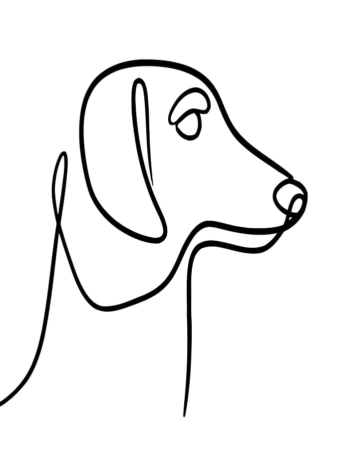 Dachshund Dog Line Art