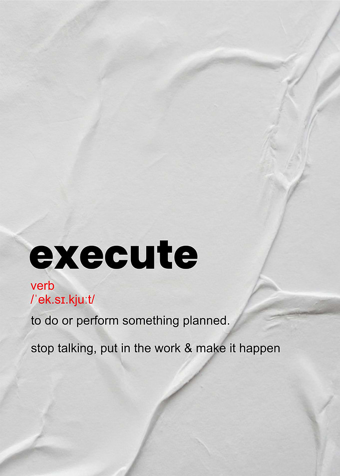 Execute Definition Poster