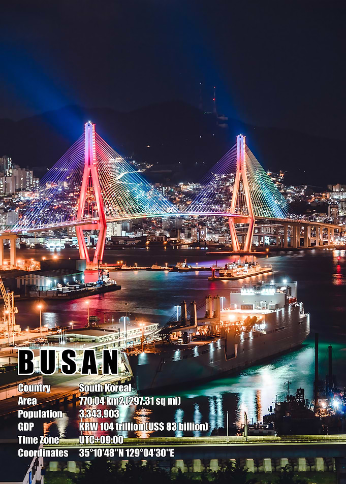 Busan Bridge Night View