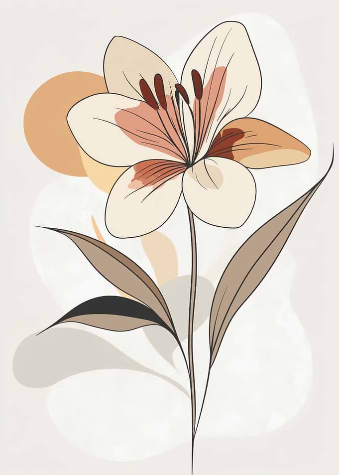 Minimalist Flower Illustration