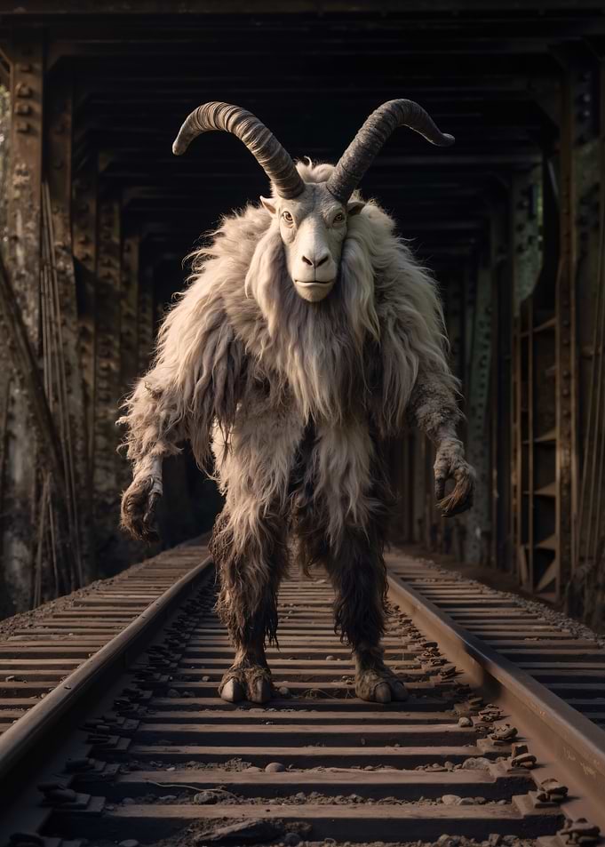 Pope Lick Monster Cryptid Goat Man Creature of Kentucky