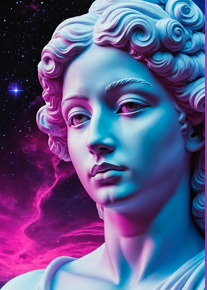 Neoclassical Statue in Space