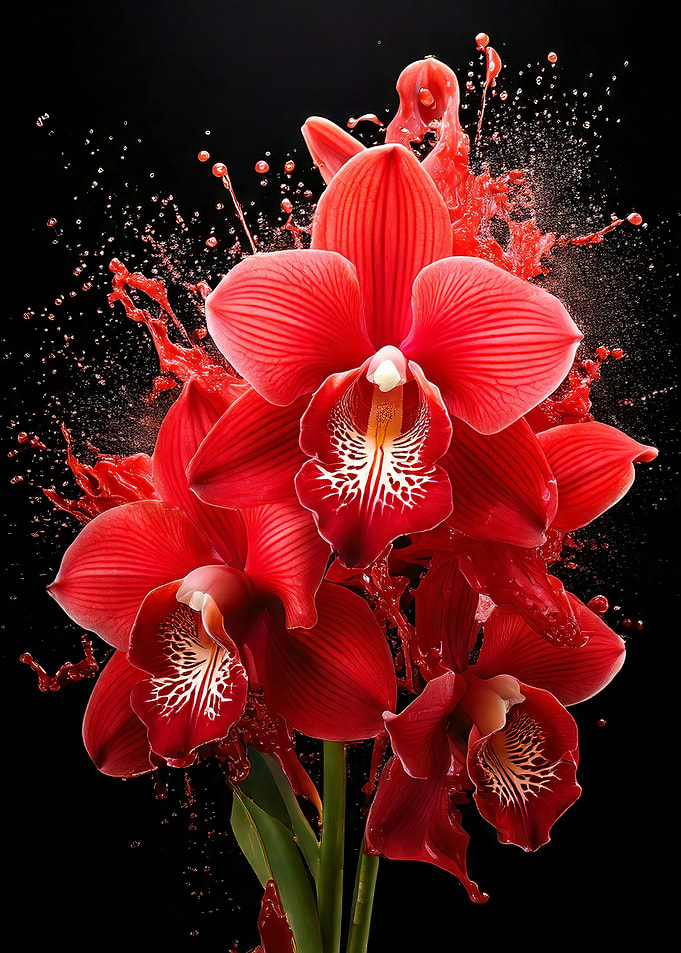 Red Orchid Splash