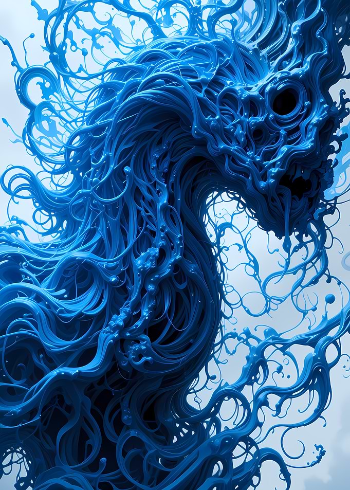 Abstract Blue Swirls