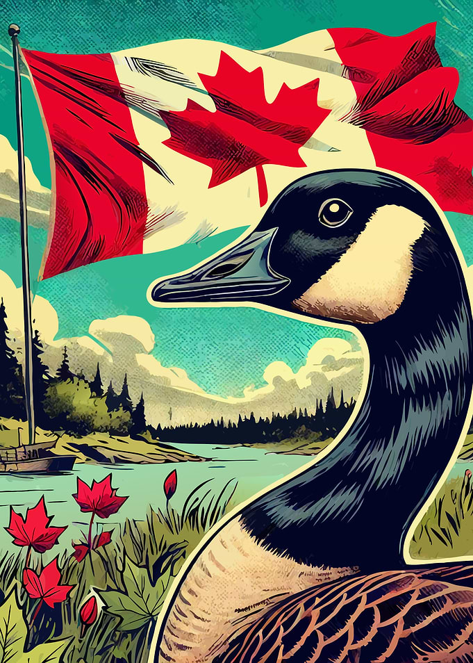 Canada Goose Canadian Flag