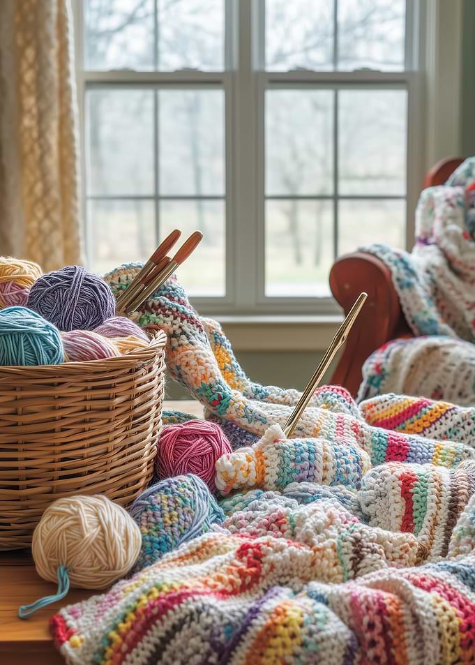 Colorful Crochet Blanket