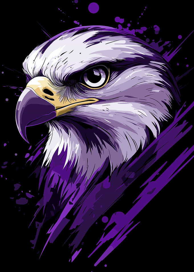 Purple Falcon Illustration