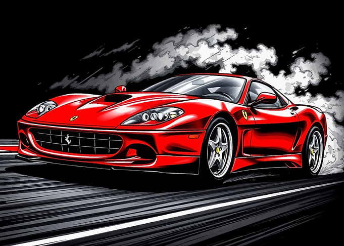 Red Ferrari 550 Maranello