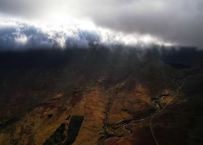 Mountain Landscape with Clouds