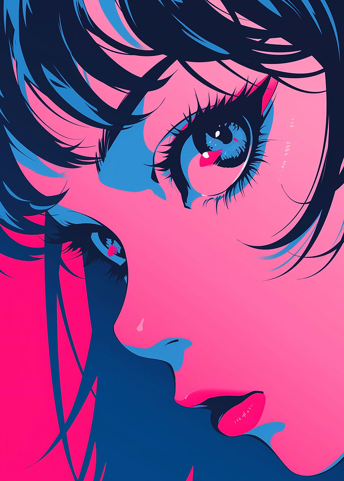 Anime Girl Close-Up