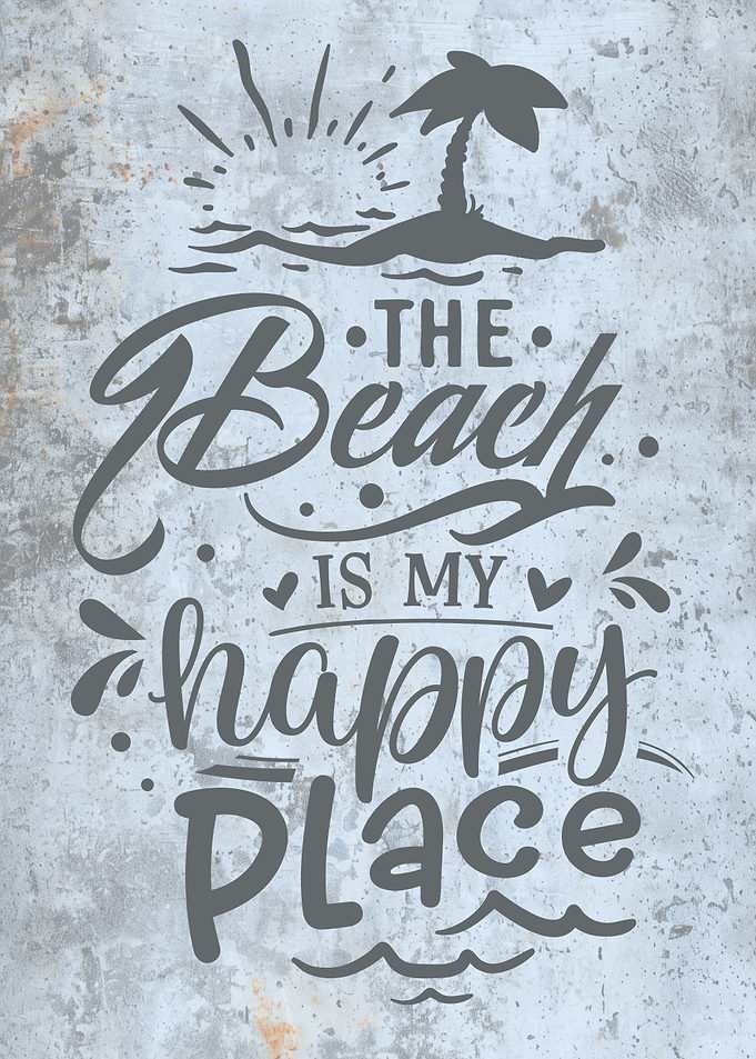 Beach Vacation Poster The Beach is My Happy Place