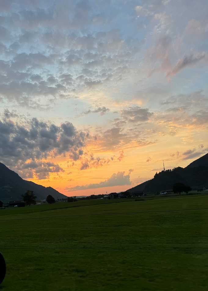 Sunset Over Mountains