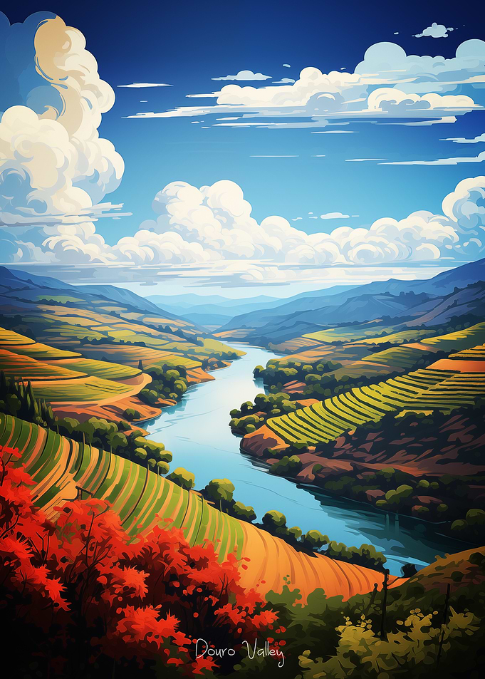Douro Valley Oil Painting