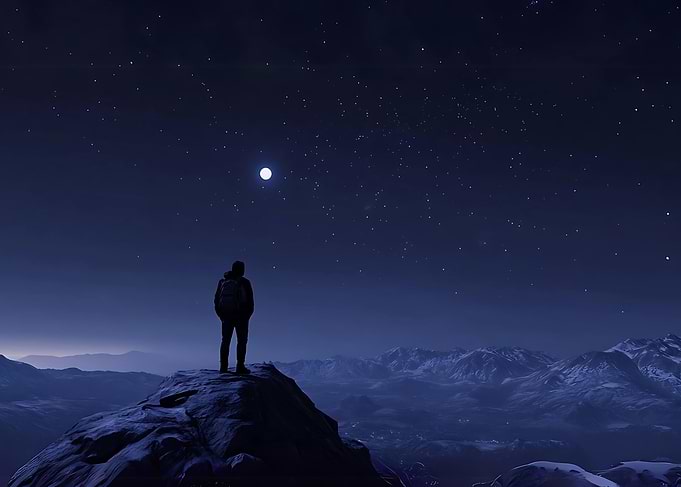 Night Sky Mountaintop