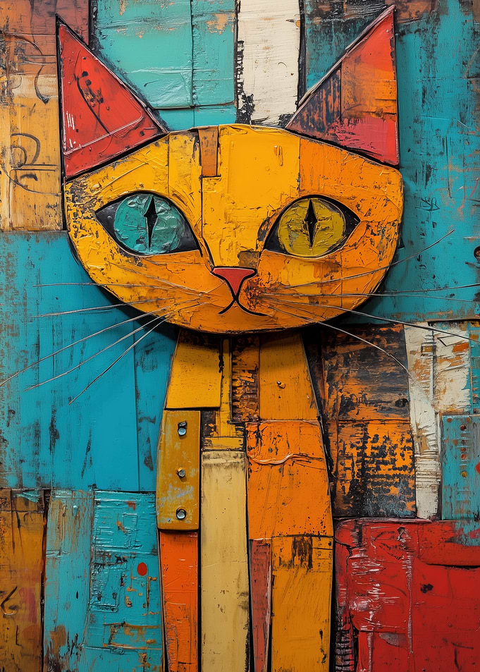Cat Wood Art