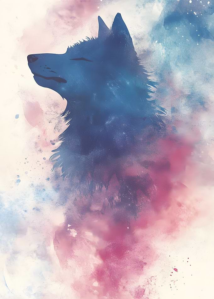 Wolf in Watercolor