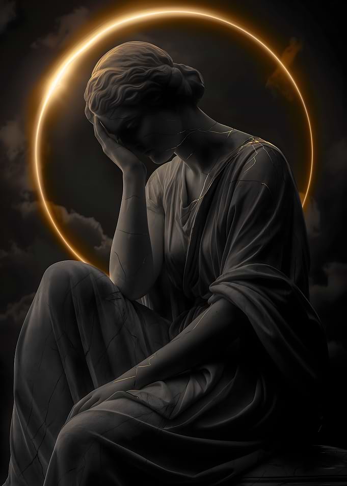 Holy Maria Golden Halo Statue