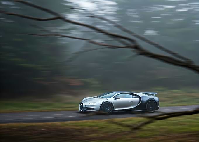 Silver Bugatti Chiron