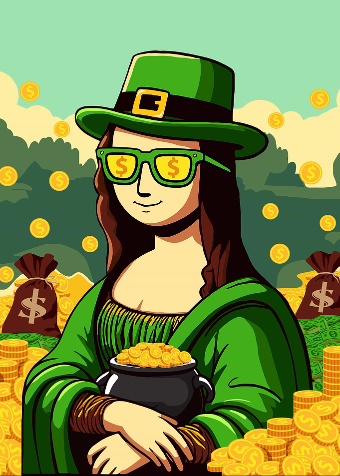 Mona Lisa St. Patrick's Day