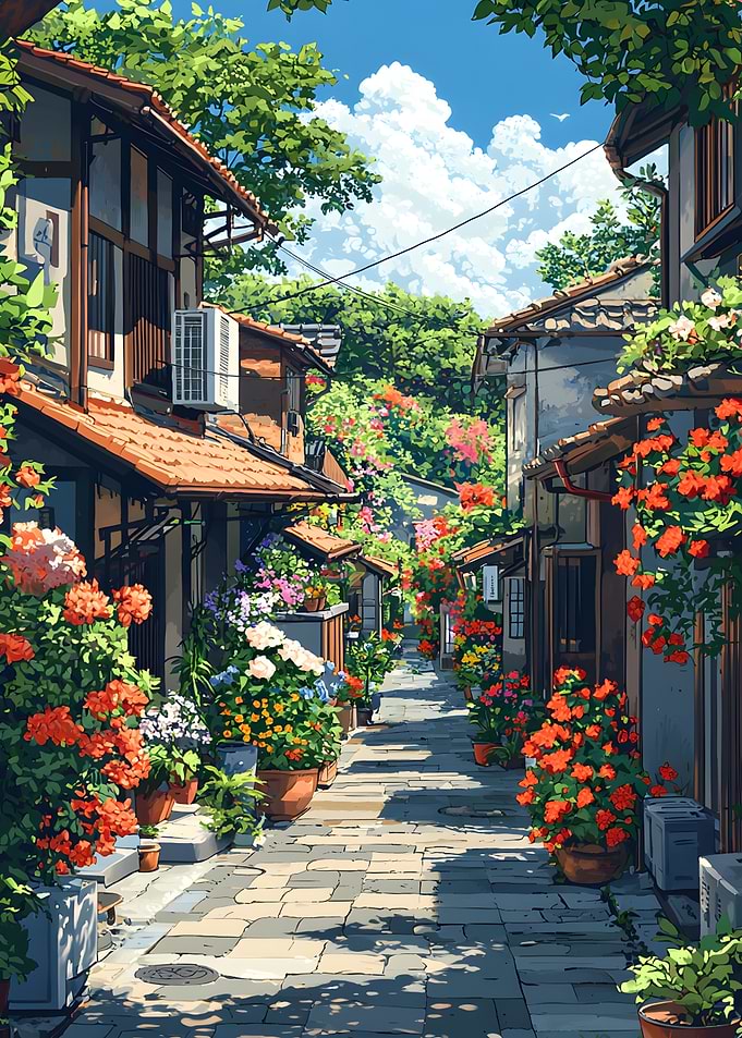 Japanese Flower Street