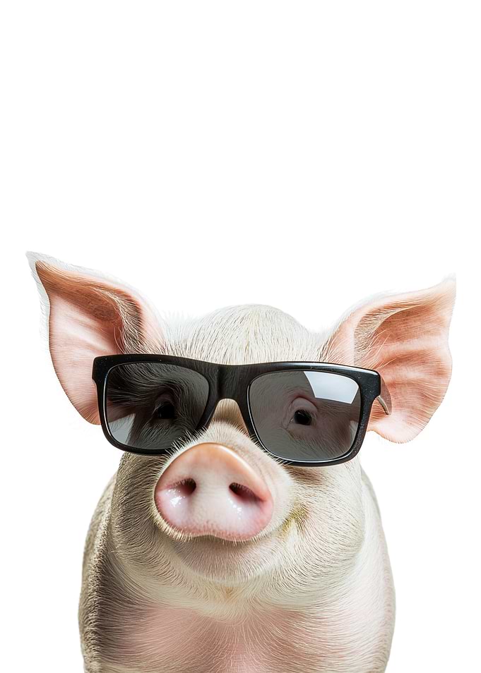 Cool Pig in Sunglasses