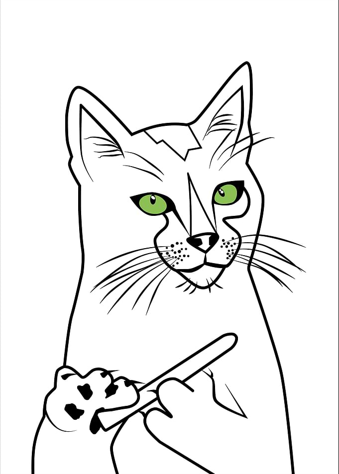 Cat Meme Illustration