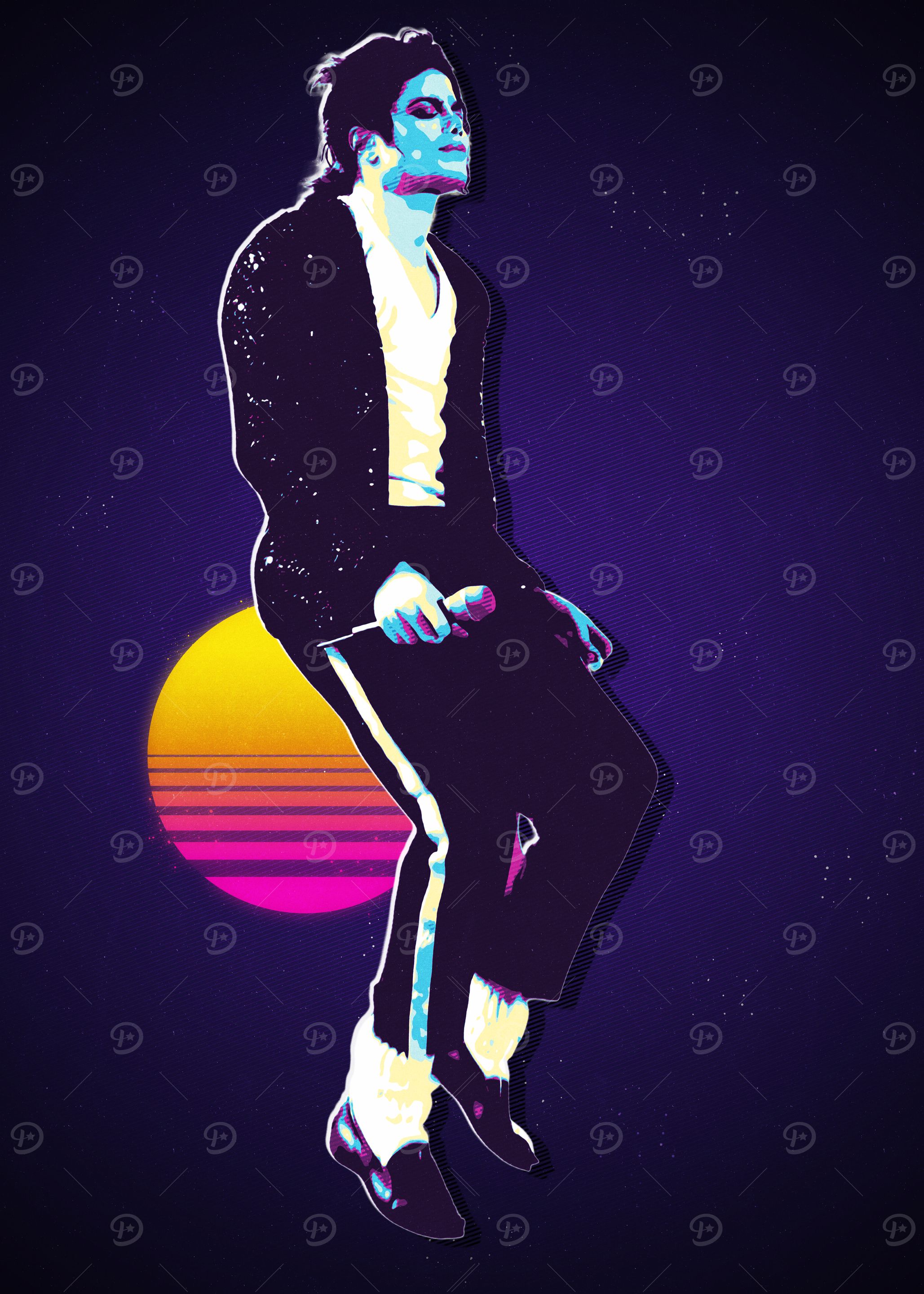 Michael Jackson Retro Art