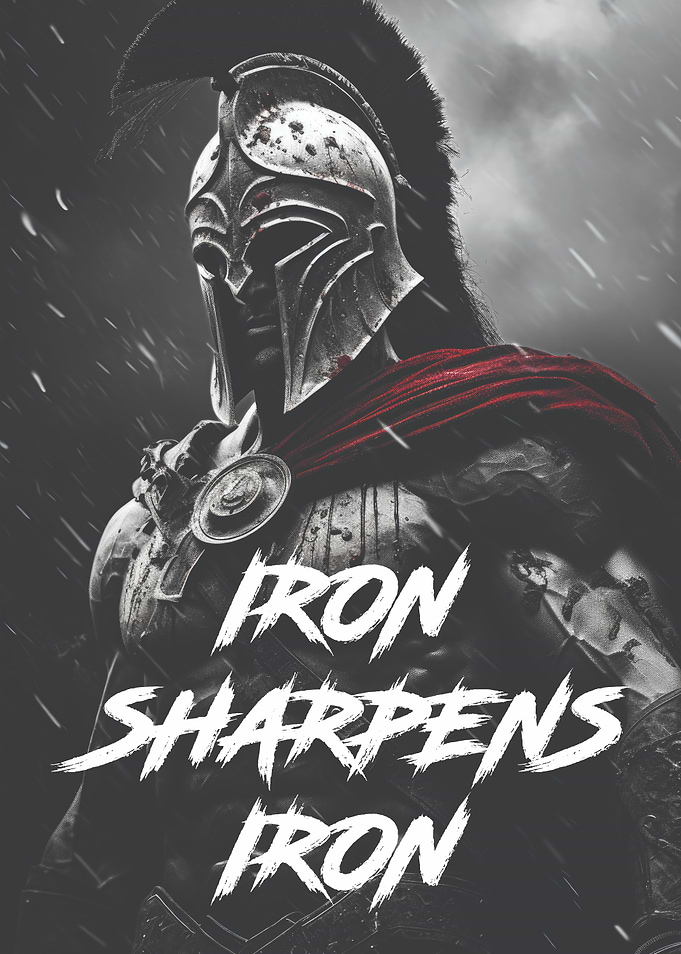 Spartan Warrior Quote - Iron Sharpens Iron