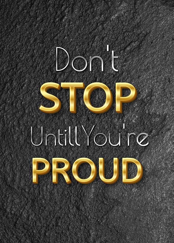 Don't Stop Until Proud