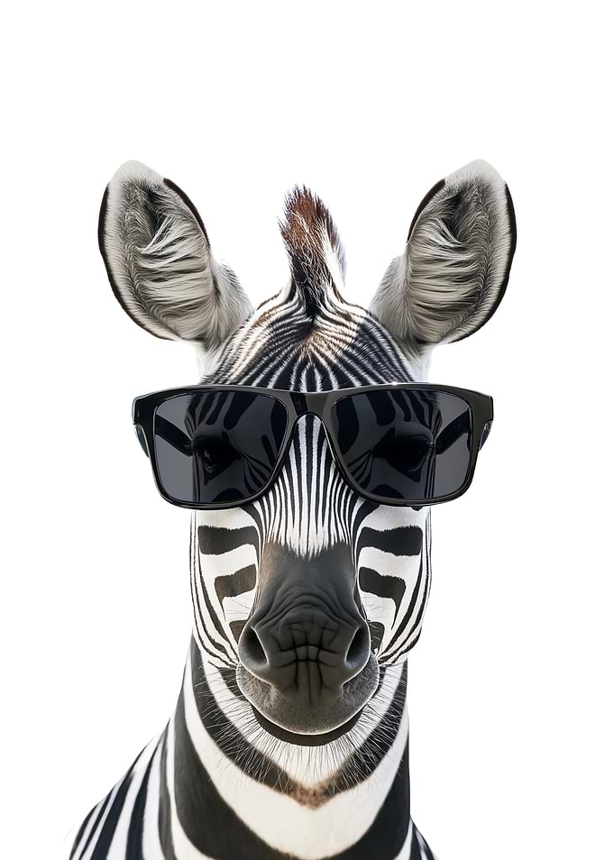 Cool Zebra with Sunglasses