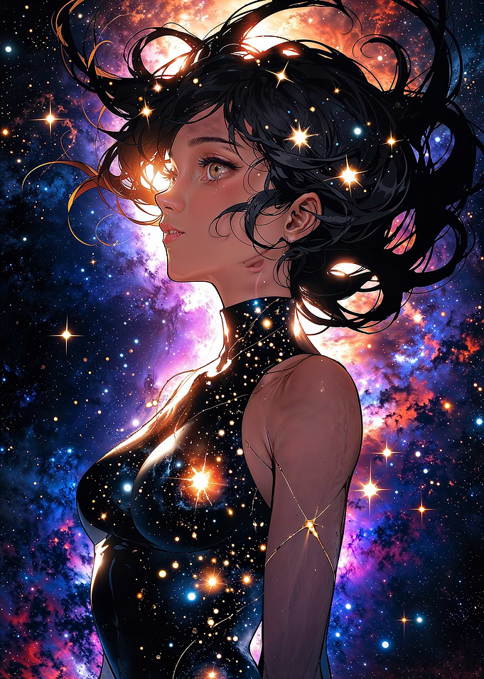 Cosmic Girl Anime Art