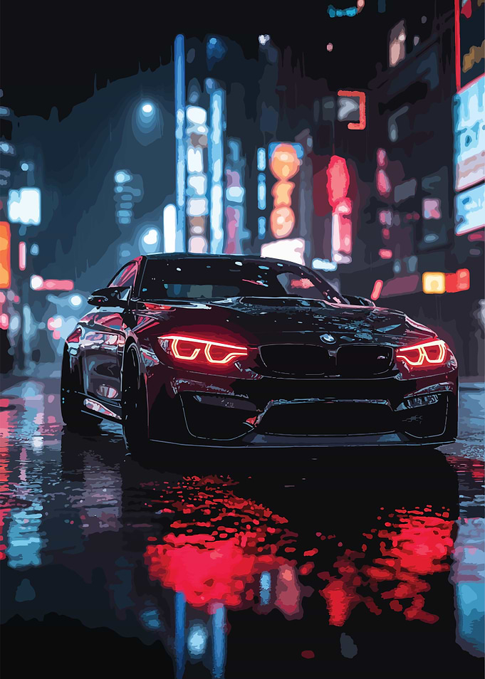 BMW M4 in City Lights