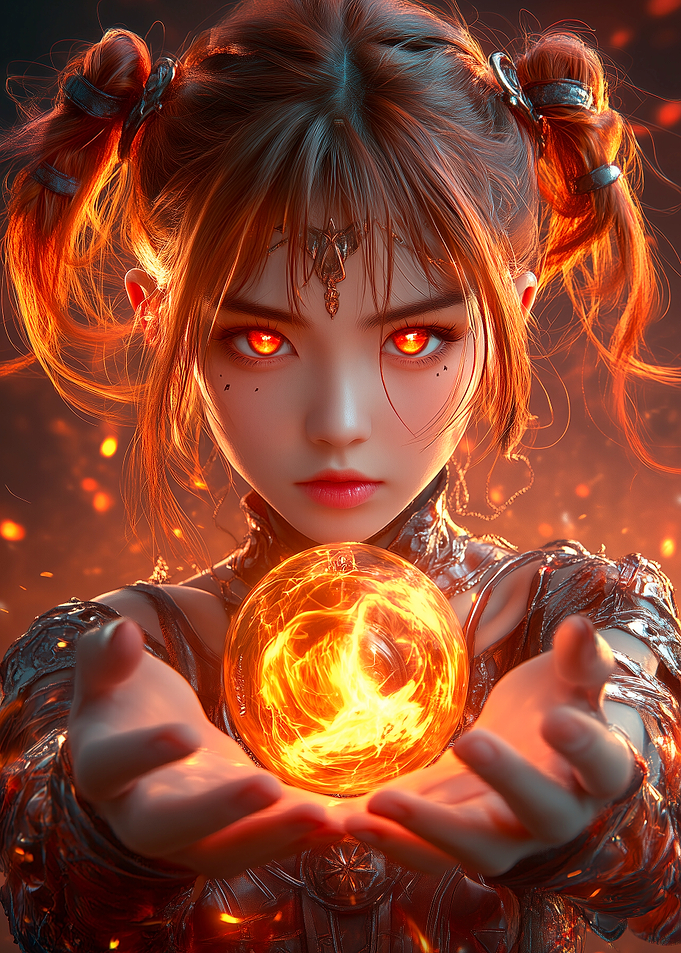 Fire Mage with Orb