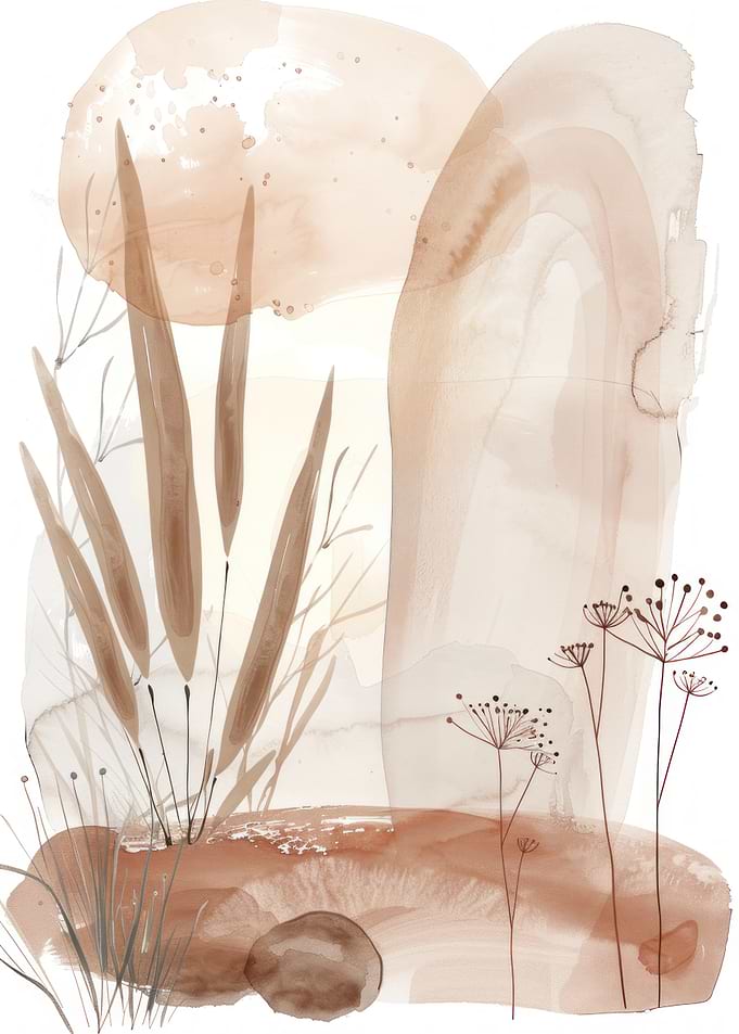 Abstract Watercolor Botanical