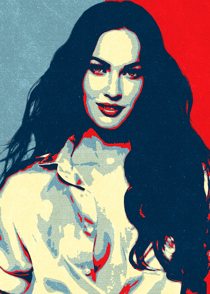 Megan Fox Pop Art Portrait