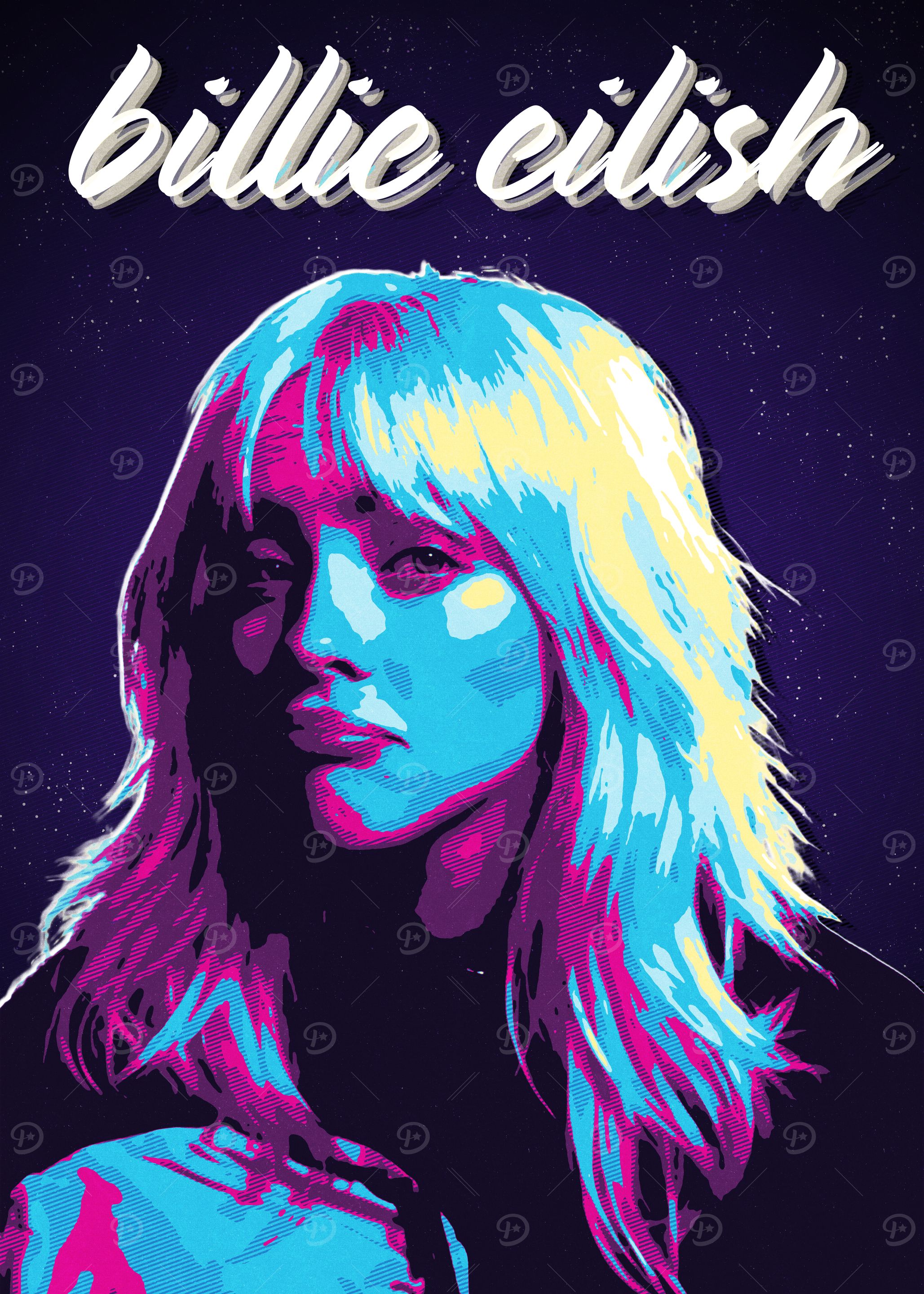 Billie Eilish Pop Art Portrait