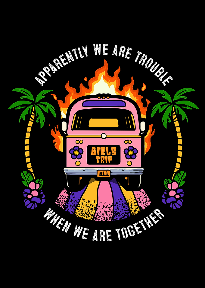 Girls Trip Van on Fire