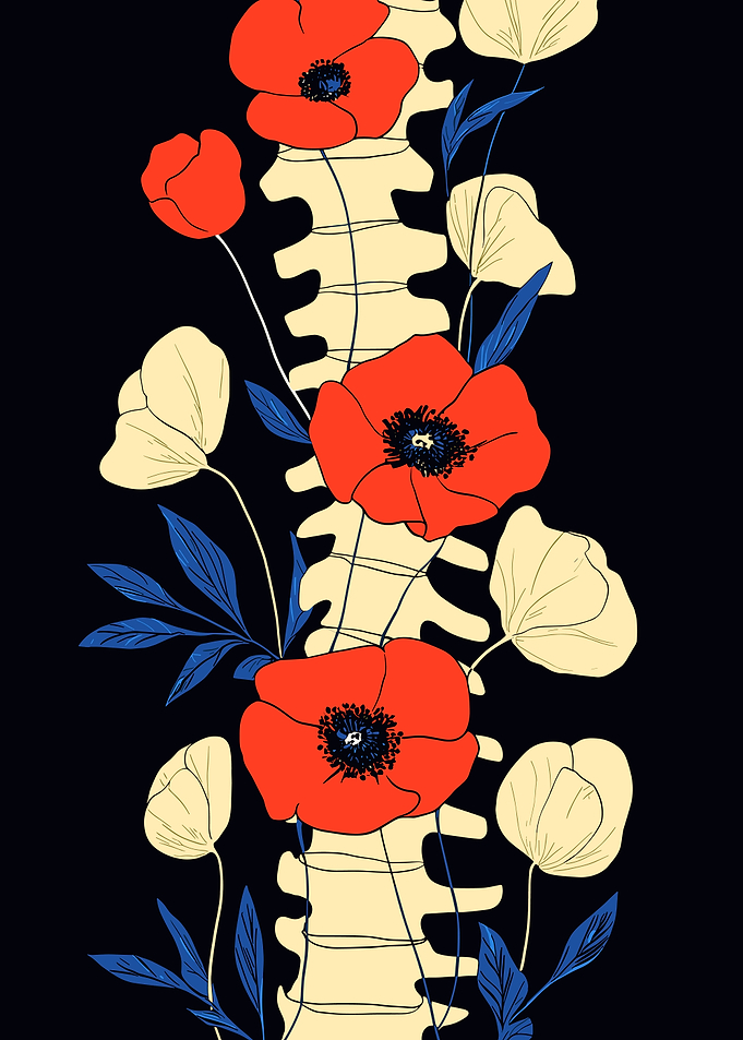 Floral Spine Illustration