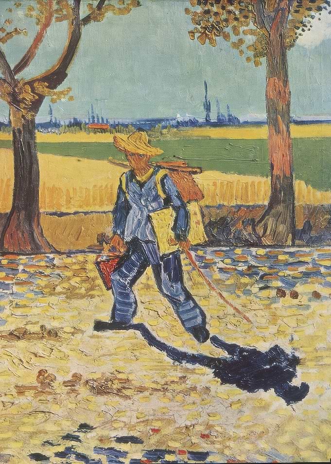 Walking Man in Field
