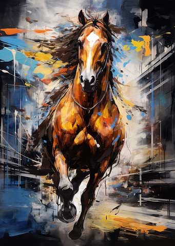 Running Horse Painting