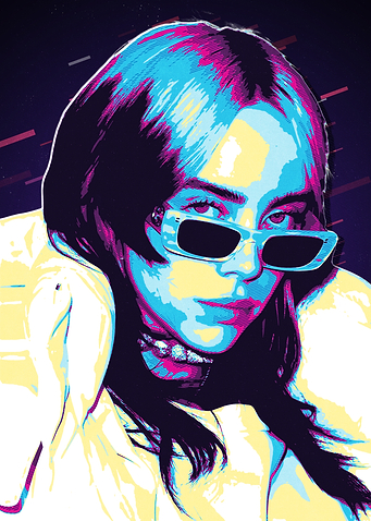 Billie Eilish Pop Art Portrait