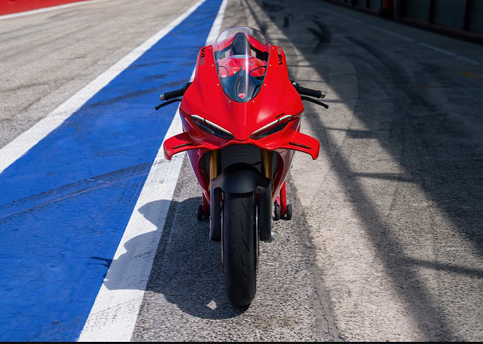 Red Ducati Motorcycle