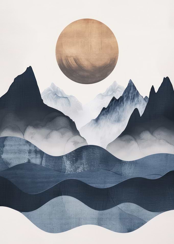 Abstract Mountain Landscape